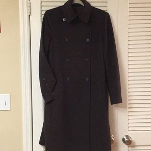 Theory Double Breasted Knee Length Coat